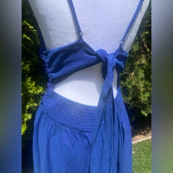 Free People Navy Blue Chiara Halter Jumpsuit/Playsuit with Wide-Leg Design - Picture 4 of 7